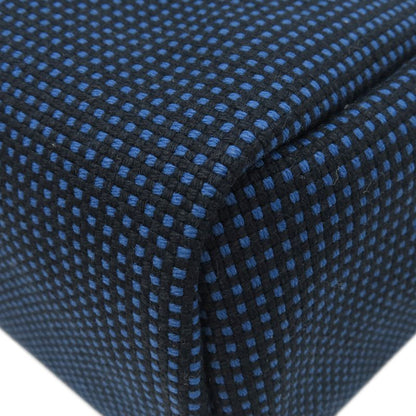 Hermes 2 Way Bag Herbag Her Bag Zip PM 31 Leather Toile Cadrille Blue Egée and