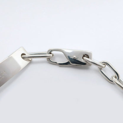 Gucci Logo Plated Silver 925 Unisex 19.8g Bracelet