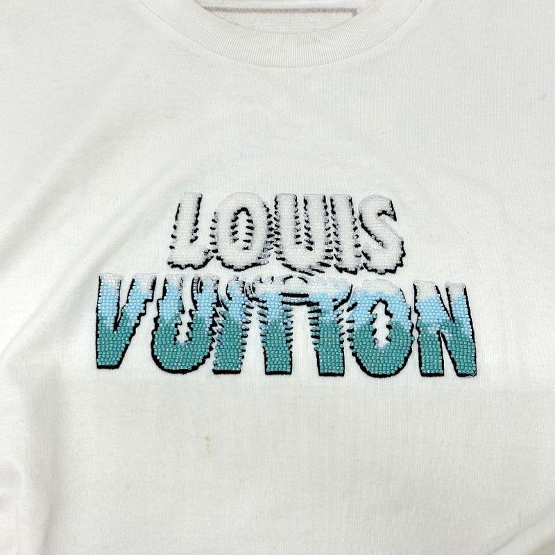Louis Vuitton Short Sleeve T-shirt With Logo Embroidery Rm232m NPG Hpy35w