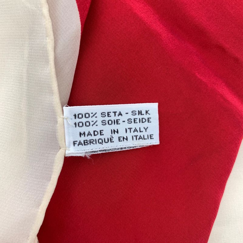 Chanel Scarf Mademoiselle Silhouette Red Off-white Logo Bijoux Necklace Jewelry