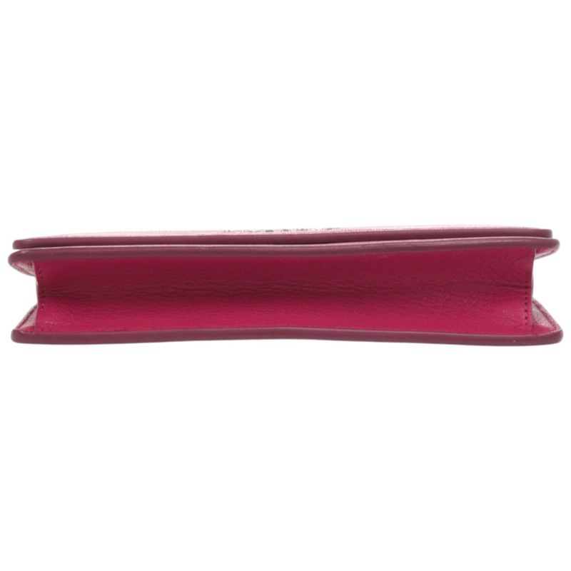 Balenciaga Pandora Chain Wallet Leather Magenta Long Wallet 1049 Balenciaga