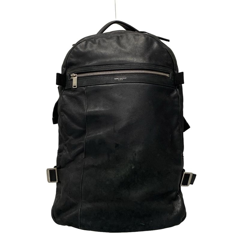 Saint Laurent Paris Backpack Sac - 649765 Black Leather