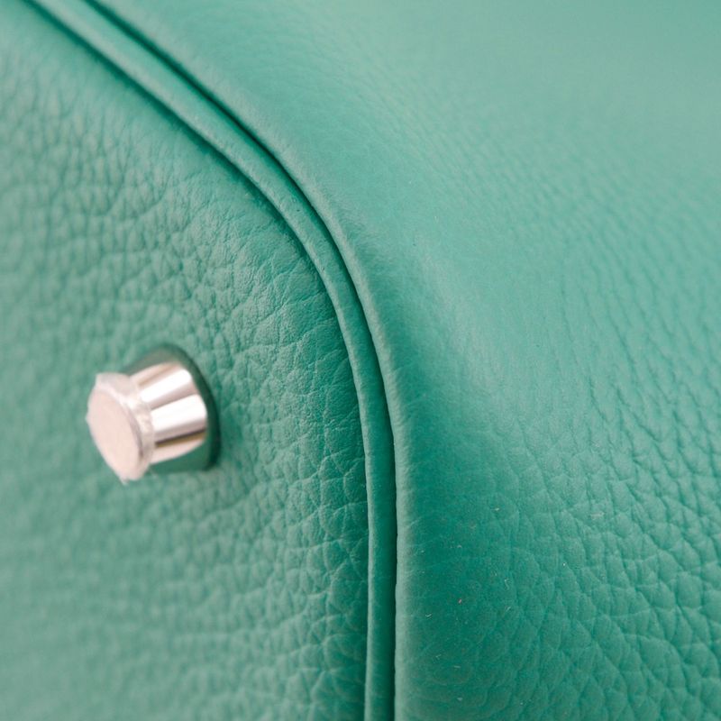 Hermes Picotin Lock 22mm (0.87in) X Taurillon Maurice Veilgate Green U Ladies