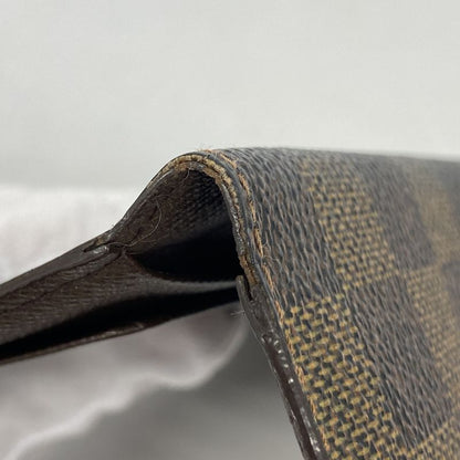 Louis Vuitton Long Wallet Damier Porte Barre Carte Credit N61823 Ebène Men