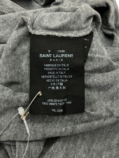 Saint Laurent Paris 2016 Pocket Embroidery T Men's Gray M