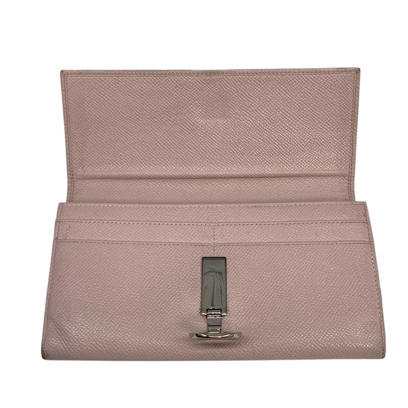 1652 Bvlgari Long Wallet Leather Pink Wallet Silver Hardware 30415