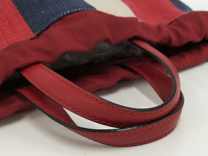 Gucci Backpack Drawstring Logo Canvas Tricolor