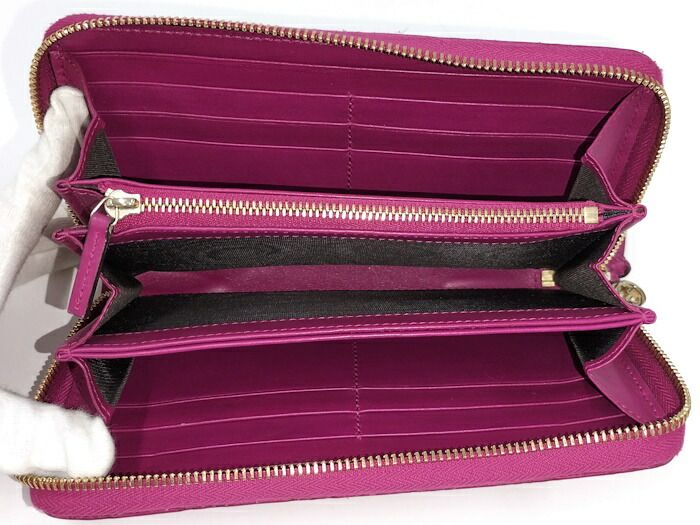 Gucci Round Zipper Long Wallet Guccissima Leather Purple 323397