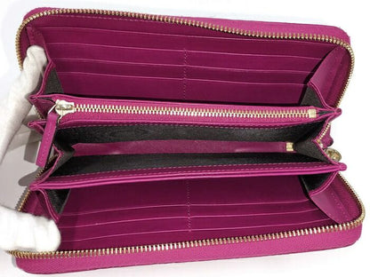 Gucci Round Zipper Long Wallet Guccissima Leather Purple 323397