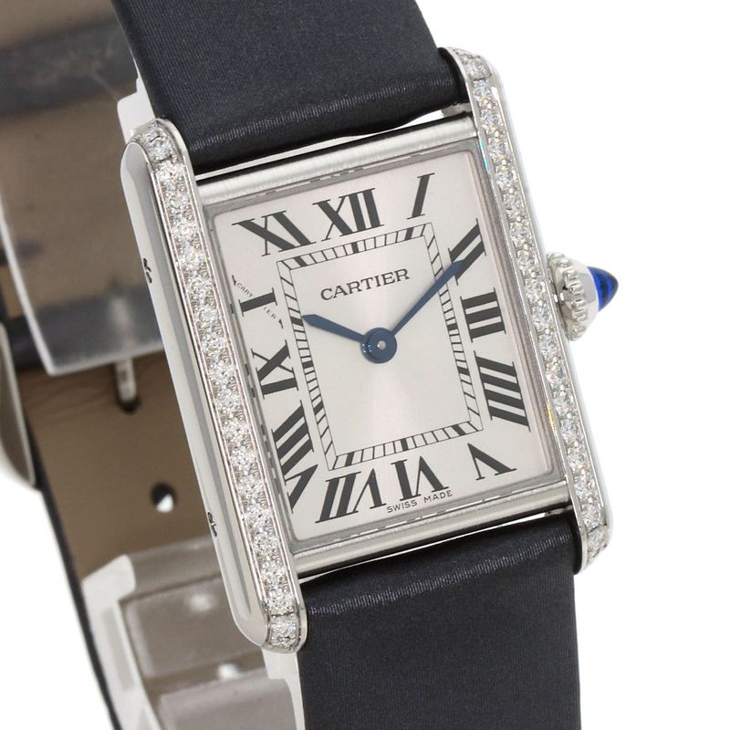 Cartier W4ta0016 Tank Mast De Cartier SM Wristwatch SS Leather Ladies