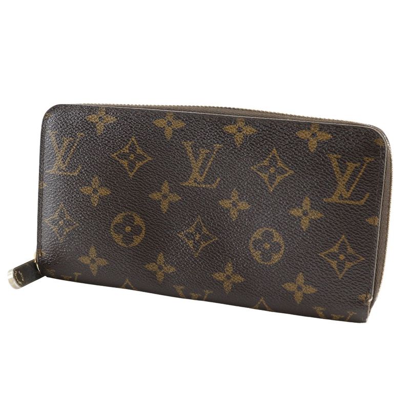 Louis Vuitton Zippy Wallet M60017 Monogram Canvas Brown Ladies Long Wallet