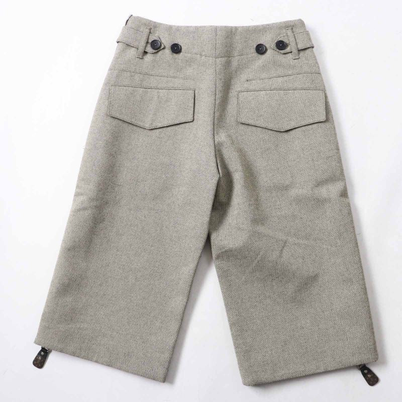 Louis Vuitton 23AW Cashmere Blend 7 1/2 Length Pants With Side Zip Beige 32