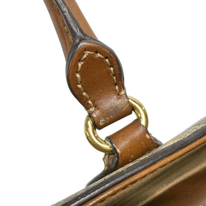 Gucci Handbag - 409534 Dark Brown And Beige Leather