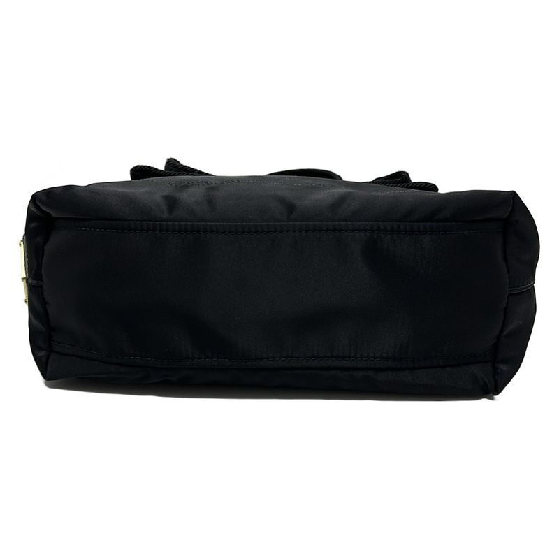 Prada Handbag Logo Jacquard Black Ribbon