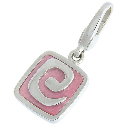 Bvlgari Bulgari Design Rhodochrosite Pendant Top 18K White Gold 750 White Gold