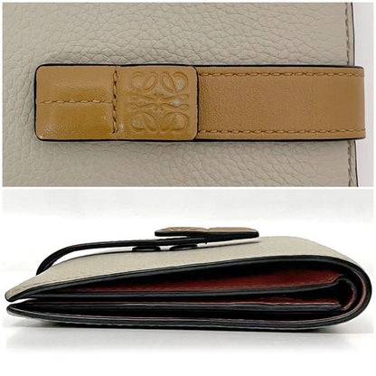 Loewe Bifold Wallet Vertical Wallet Small Beige