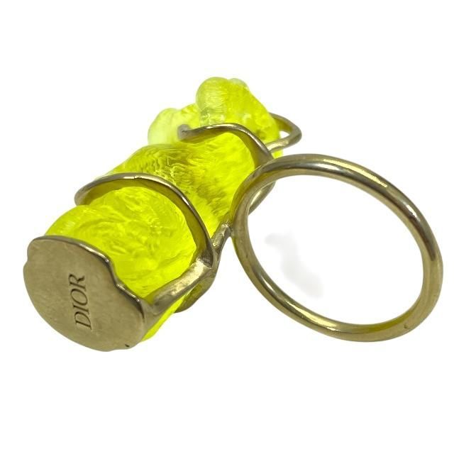 Christian DIOR Crystal Sauvage Ring Accessories Jewelry Small Logo GP Gold