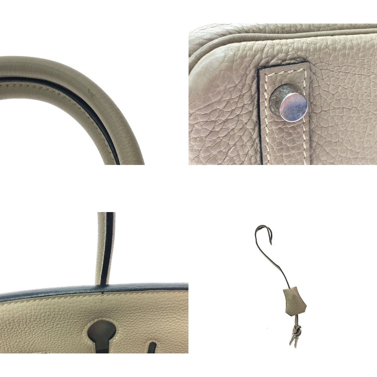 Hermes Handbag Birkin 30 104e/k/2019 Silver Hardware Crochette/cadena/key
