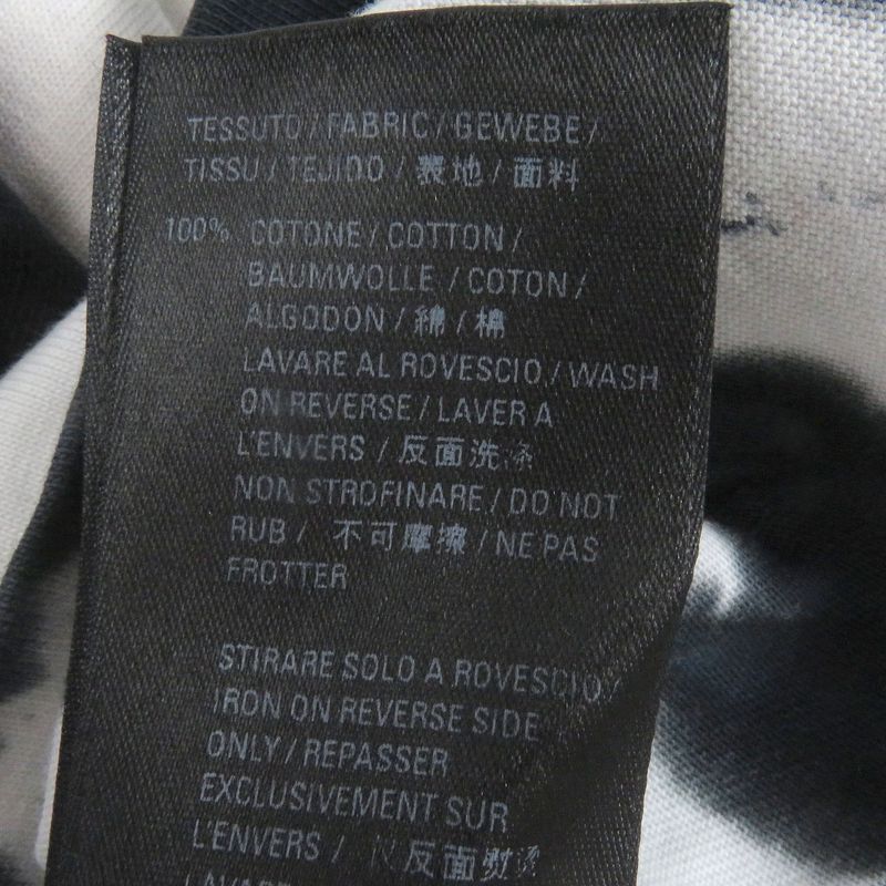 Balenciaga 684155 Tie-dye Pattern Crack Logo Print Oversized Short Sleeve