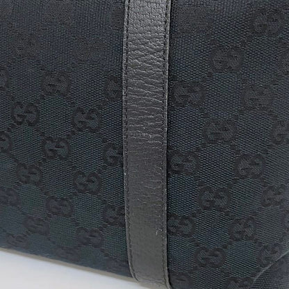 Gucci Tote Bag Black GG Canvas 141470 Excellent Condition Canvas