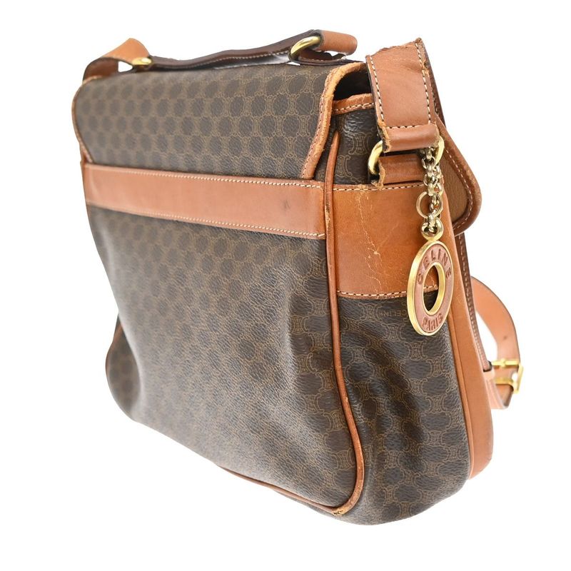 Celine Shoulder Bag Macadam Circle Charm Pvcleather 67kb003