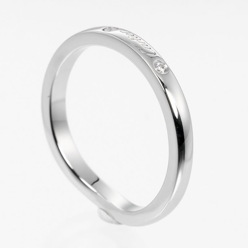 Cartier Ballerina Curve Pt950platinum X 3P Diamonds Size 7 Ladies' 3g Ring