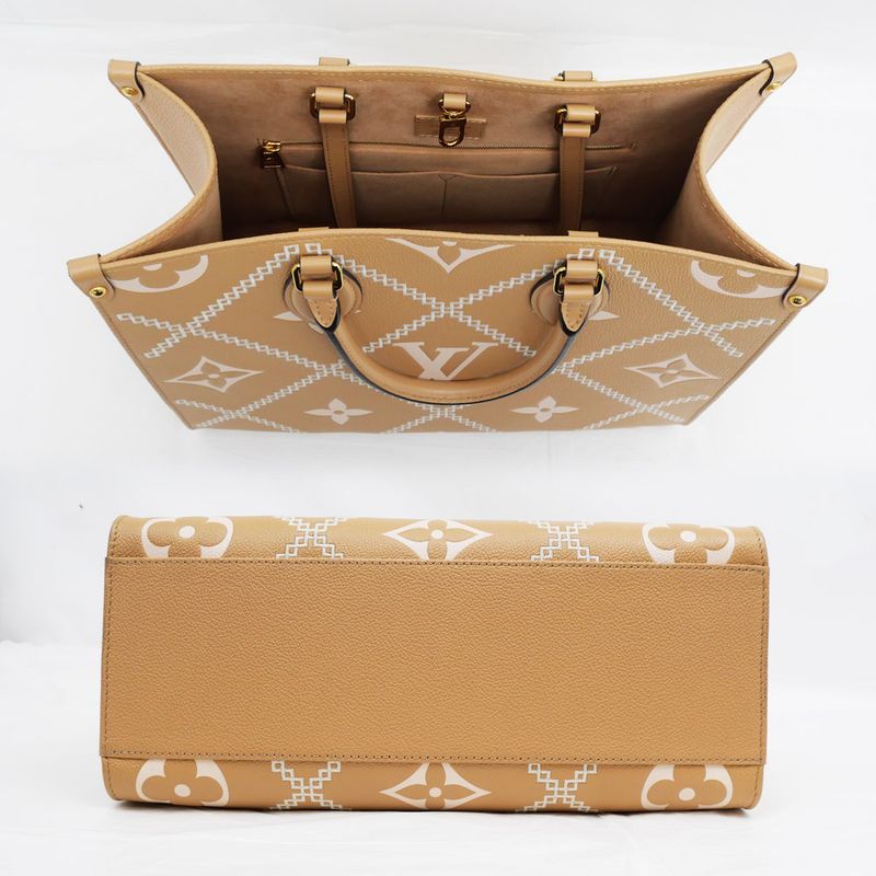Louis Vuitton On The Go-mm Handbag Tote Broderie- Arizona Brown Monogram