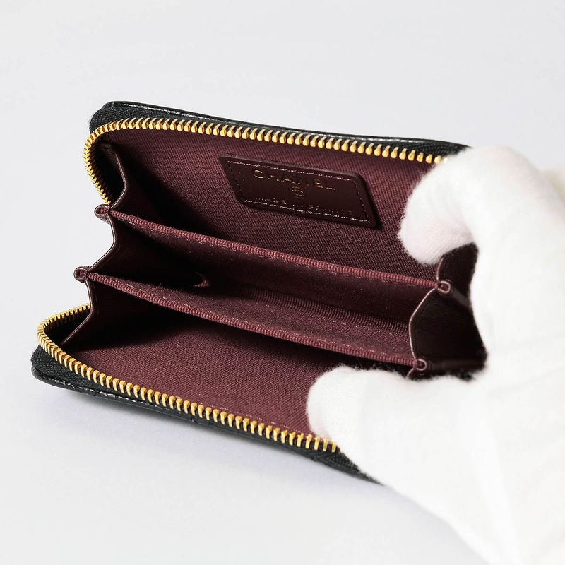Chanel Coin Case Classic ZIP COIN Purse Black
