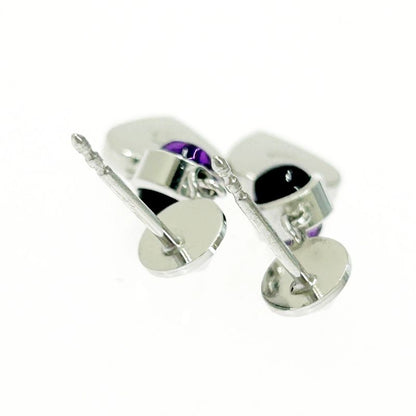 Gucci Silver Heart Amethyst Earrings 4.7g 925 Engraved 496266 Earrings