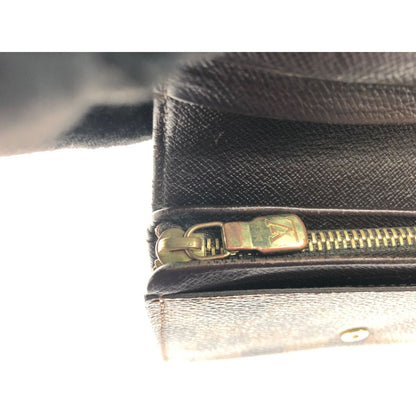 Louis Vuitton Women's Bifold Wallet Damier Porte Feuille Tresor L-Shaped