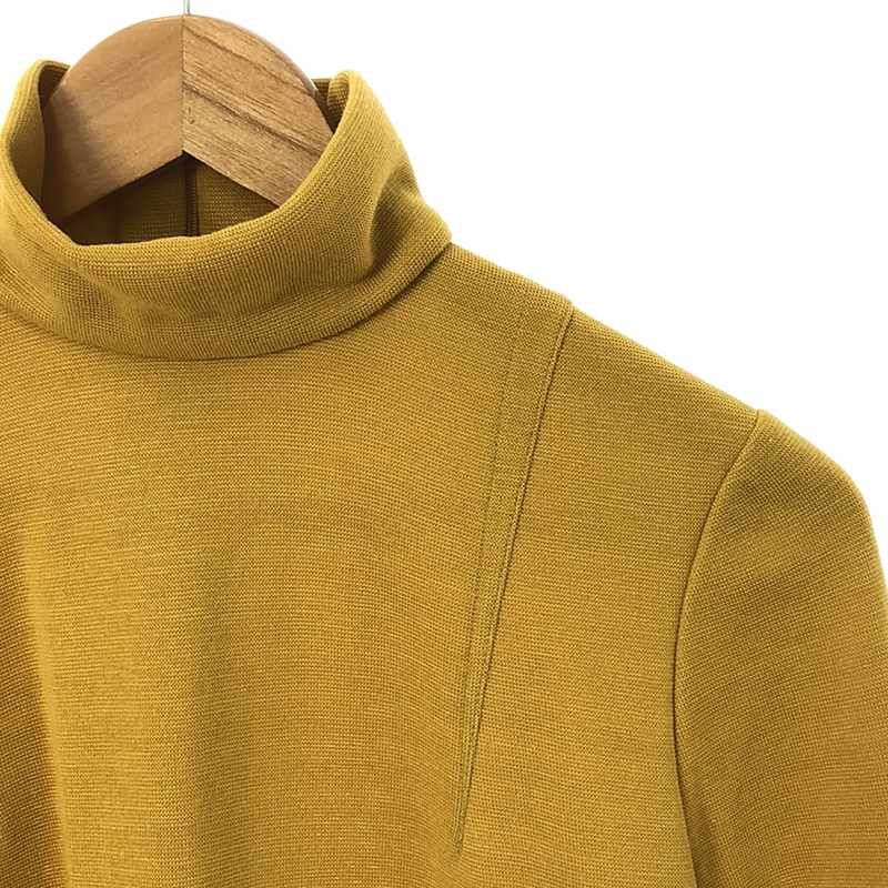 Fendi - Wool Bicolor High Neck Dress - 40 - Yellow Gray - Women's