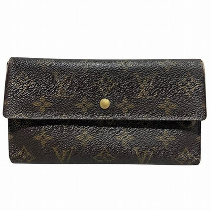 Louis Vuitton Monogram Portefeuille International M61217 Long Wallet Trifold