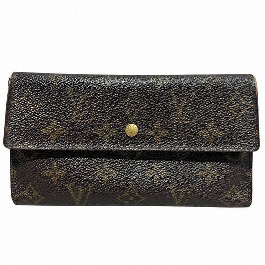 Louis Vuitton Monogram Portefeuille International M61217 Long Wallet Trifold