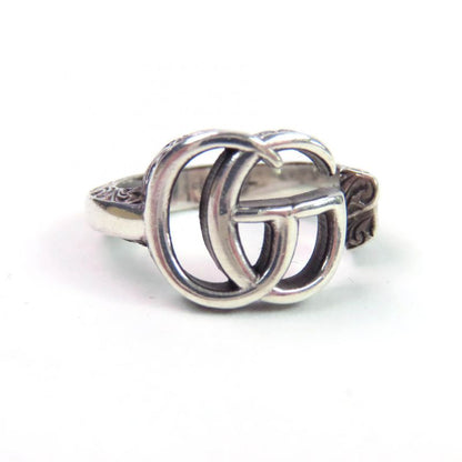 Gucci 627760 Double G Key Motif Ring Arabesque Ring Ag925 Silver 10 Made In