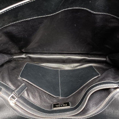 Prada Hibiscus Sound Rosso Red And Black Saffianoleather 134