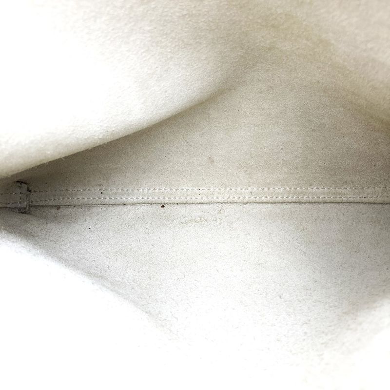 Gucci 500981 Portfolio Clutch Bag White Leather Women Men