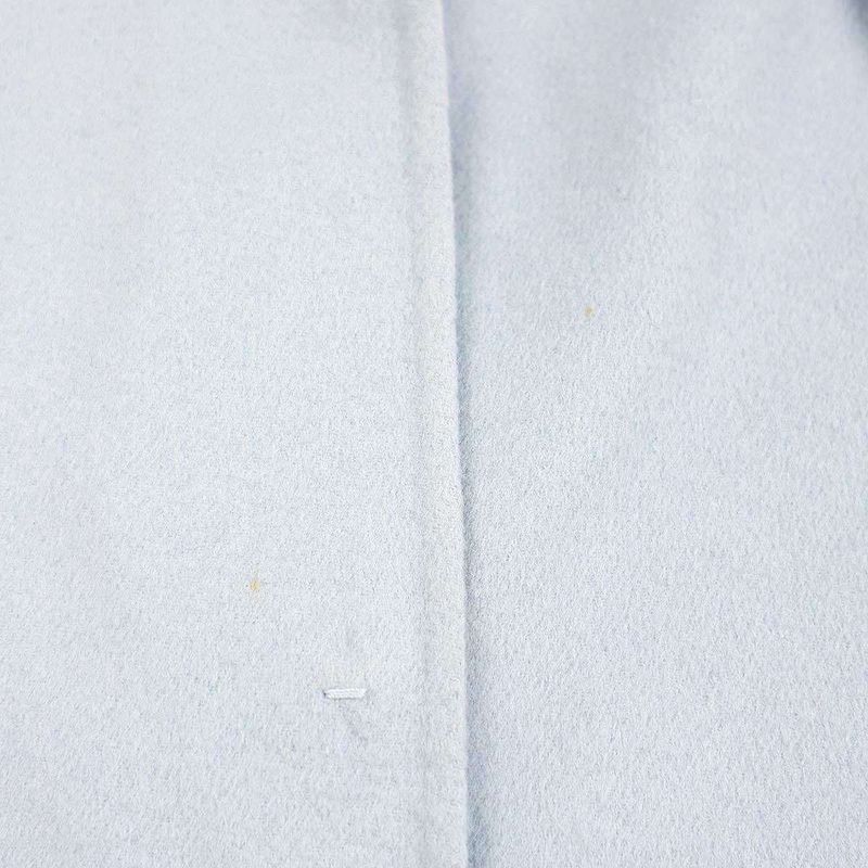 Fendi Leather Pocket Double Face Cape Coat Sac Blue 38 Ff8129 W1d