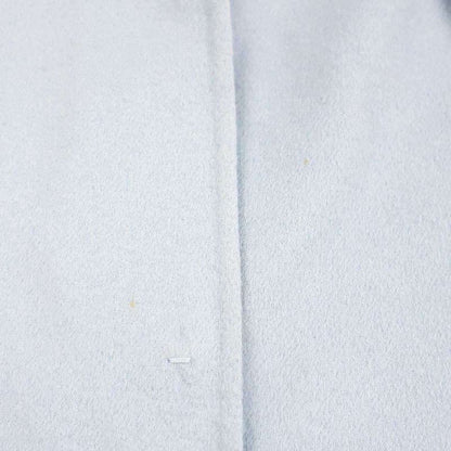 Fendi Leather Pocket Double Face Cape Coat Sac Blue 38 Ff8129 W1d