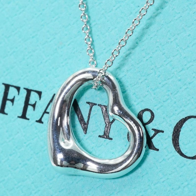 16mm (0.63in) Tiffany & Co Open Heart Necklace Size S 25-311