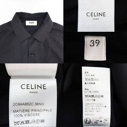Celine Hawaiian Shirt 2c84a852c Black Size 39 Shirt Short Sleeve Logo