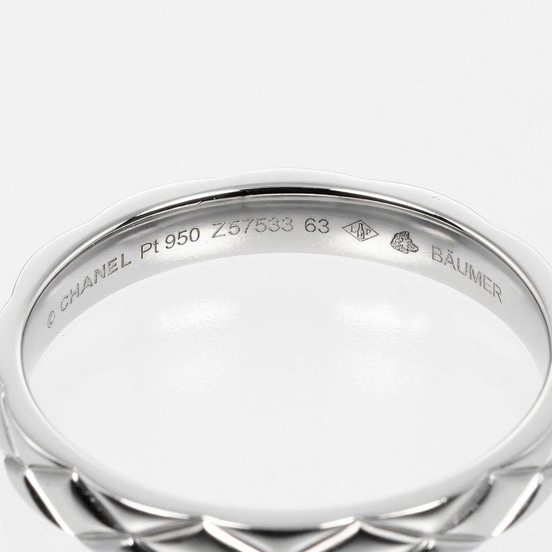 Chanel Matelasse Pt950platinum #22 Men's 7g Ring