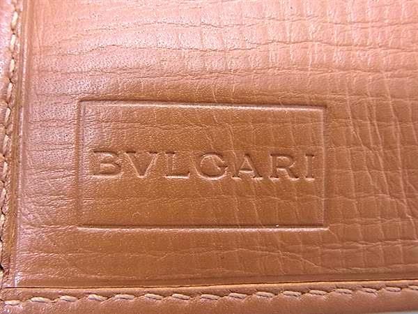 Bvlgari Bvlgari Wallet Billfold Card Holder Men's Women's Brown Bm1953