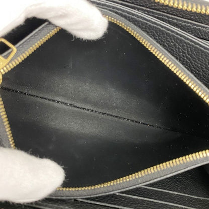Louis Vuitton Monogram Empreinte Zippy Wallet M61864 Noir Black Ladies