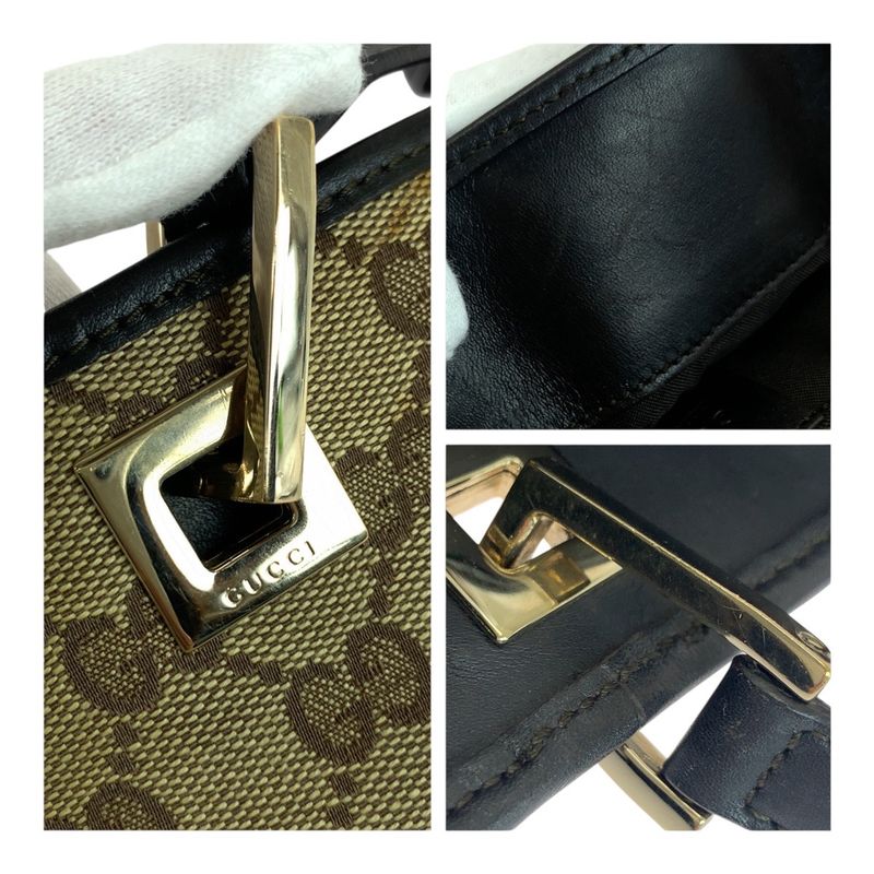 Gucci Beige Brown Gold Hardware GG Canvas 002 1098 Tote Bag Shoulder Bag Women