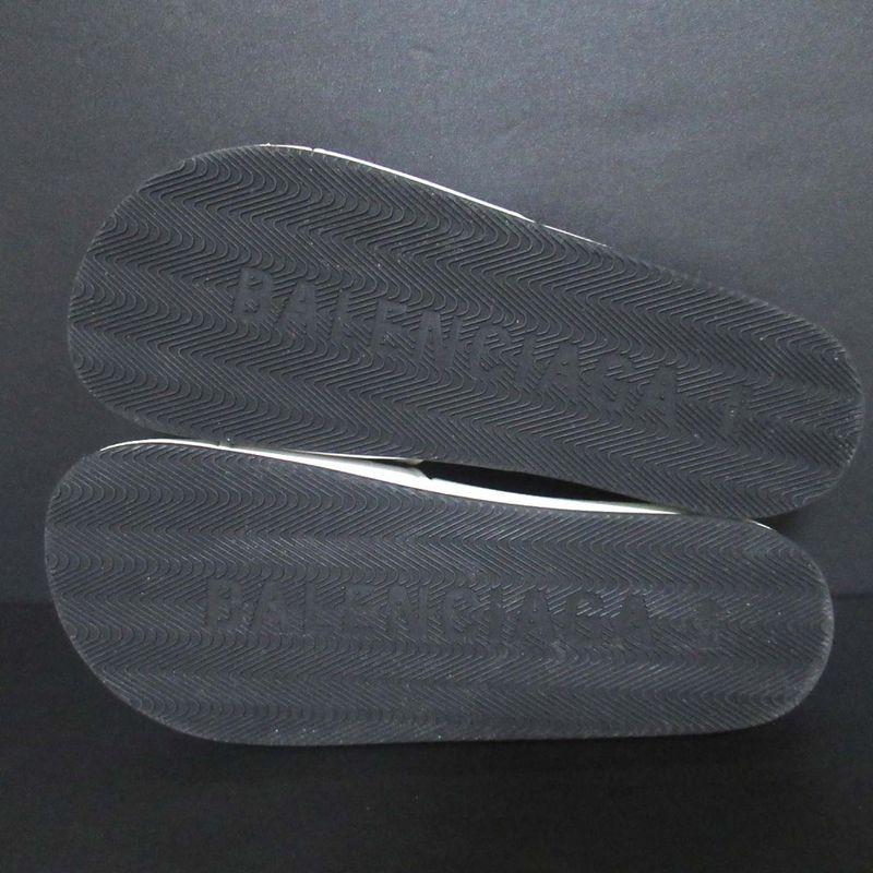 Balenciaga Pool Logo Print Slide Sandals 530501 Size 41 Approx 27cm (10.63in)
