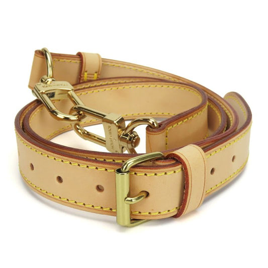 Louis Vuitton Shoulder Strap Nubuck Leather Beige Gold Hardware Accessories