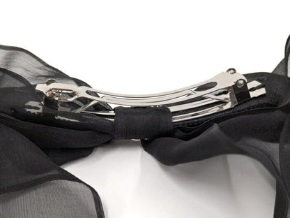 Chanel Barrette Ribbon Black 25S