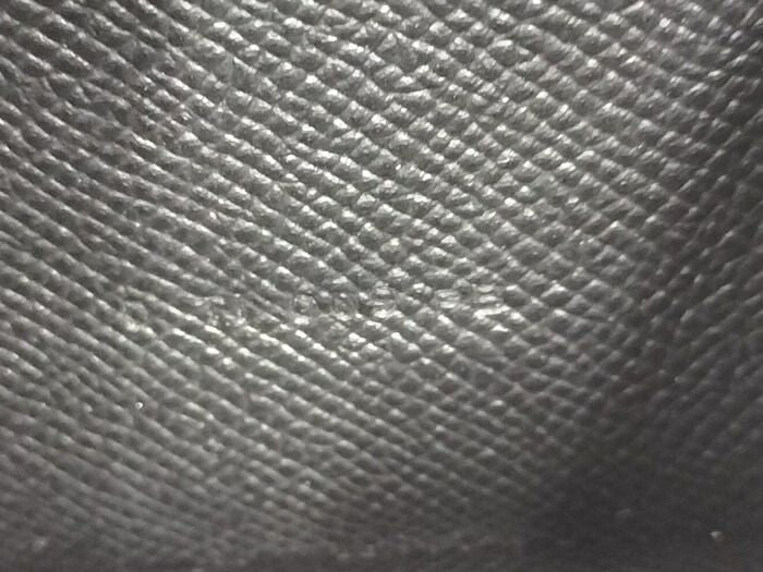 Hermes Bearn Souffle Folding Long Wallet Vaux Epson Leather Black Stamped D