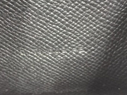 Hermes Bearn Souffle Folding Long Wallet Vaux Epson Leather Black Stamped D