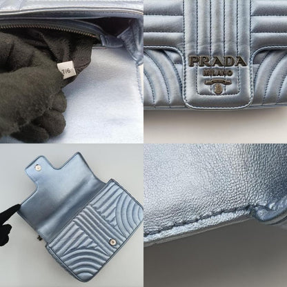 Prada Diagram Blue Leather 1bd1087/6